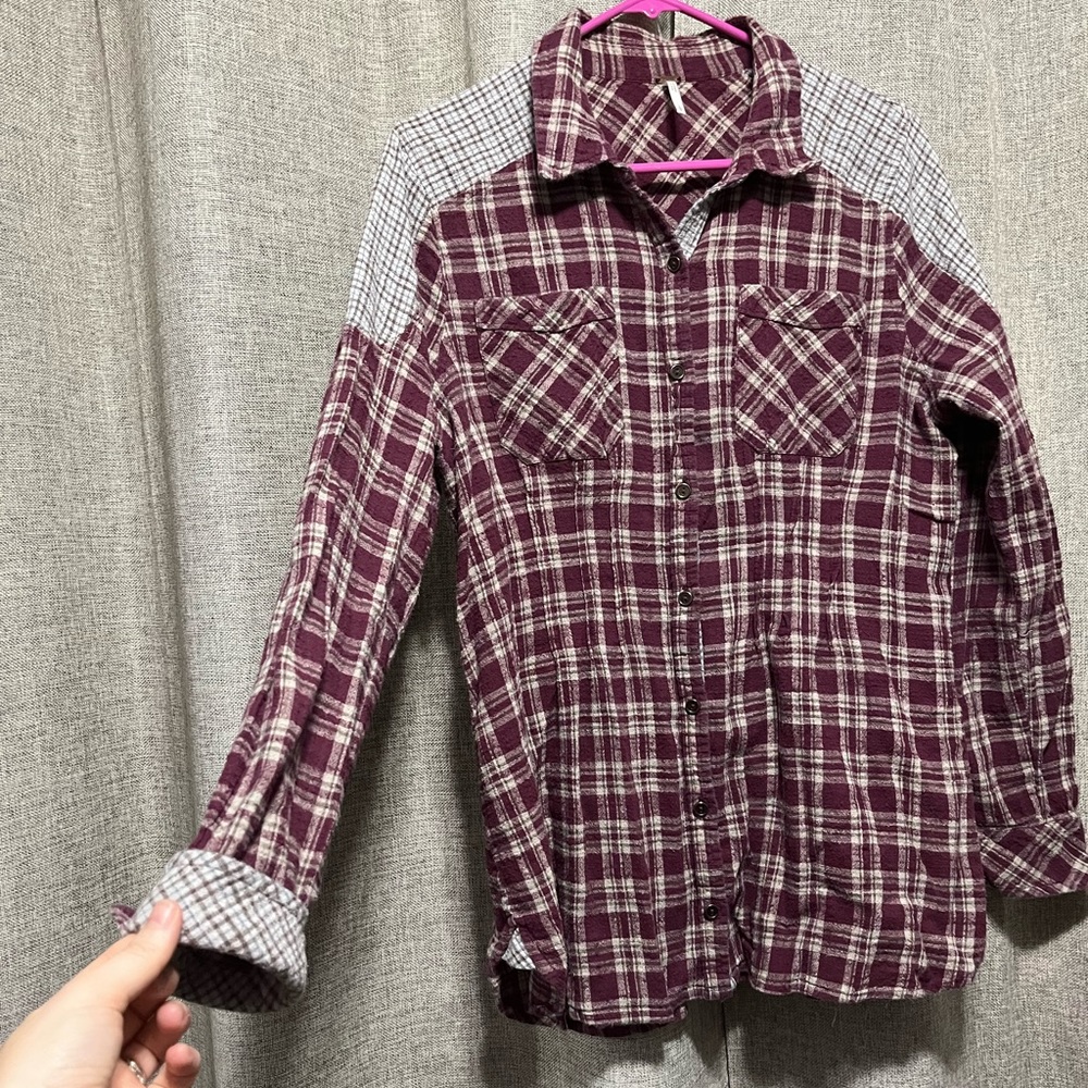 Free People Catch Up With Me Plaid Flannel